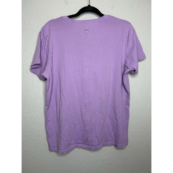 Life is Good Soccer Ball T Shirt Size Lavender Purple Short Sleeve Size Large - Picture 2 of 9